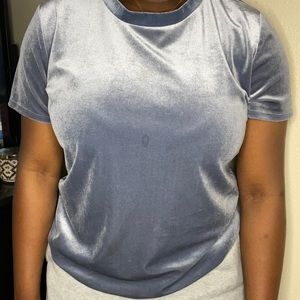 Velvet blue top